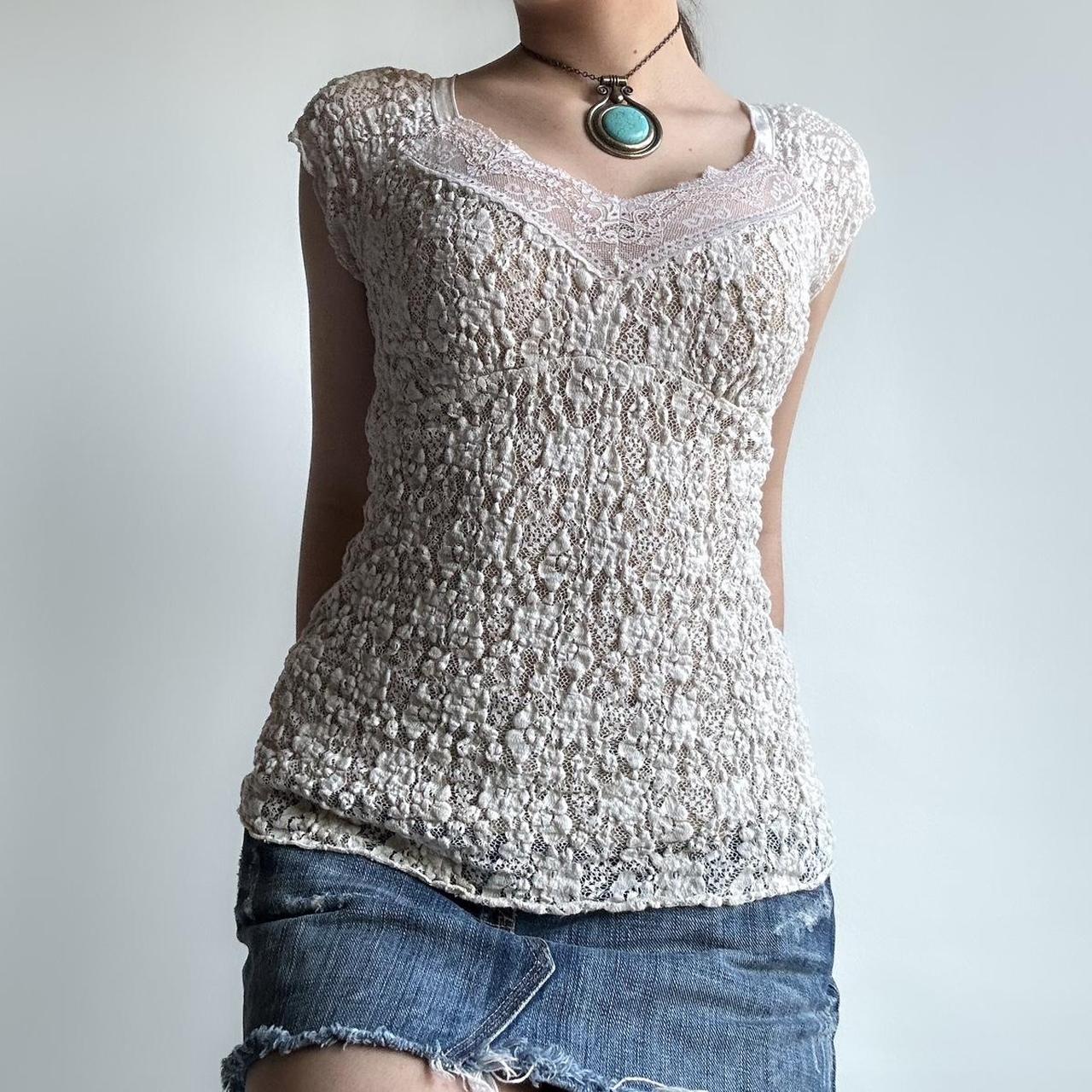 Women's Cream tight fit top
