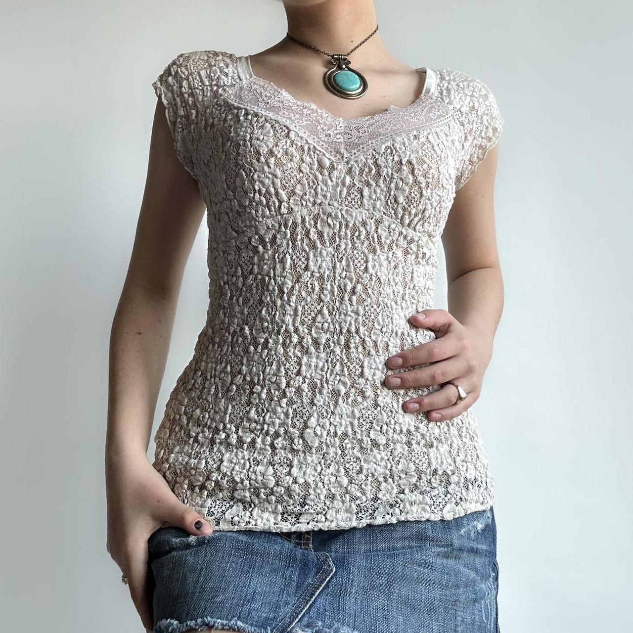 Women's Cream tight fit top