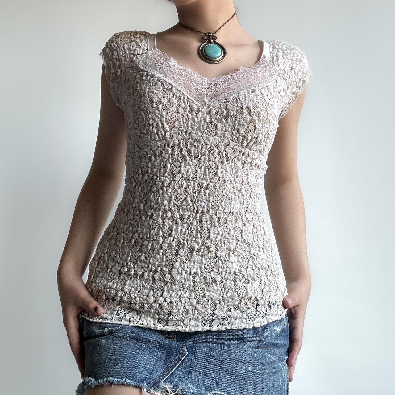 Women's Cream tight fit top