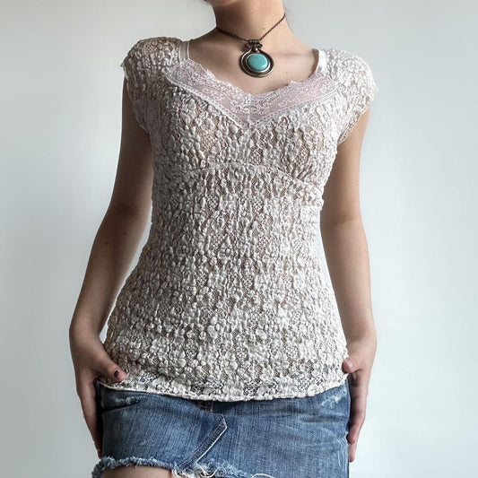 Women's Cream tight fit top